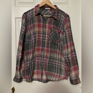 Maurice's Women's large plaid button up